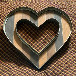 🎄Farmhouse Style Rustic Wood & Metal Wall Heart